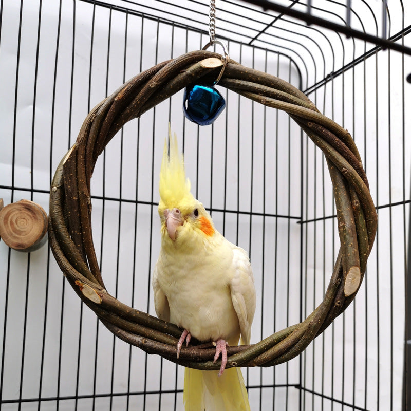 Anneau à mâcher en rotin pour oiseaux