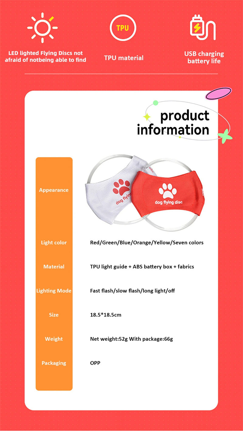 GlowFetch Illuminated Dog Disc