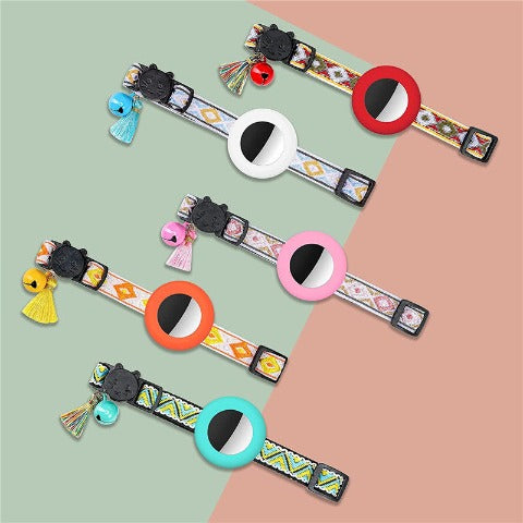 Fabulous Geometric Pattern Cat Collar With Bell: Different colors