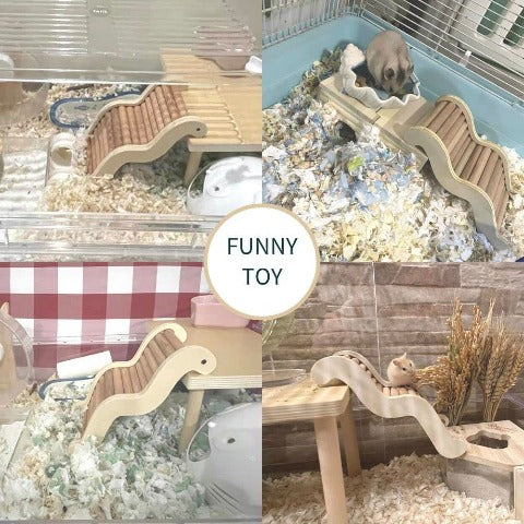 Small Wooden Staircase for Hamsters: examples of use