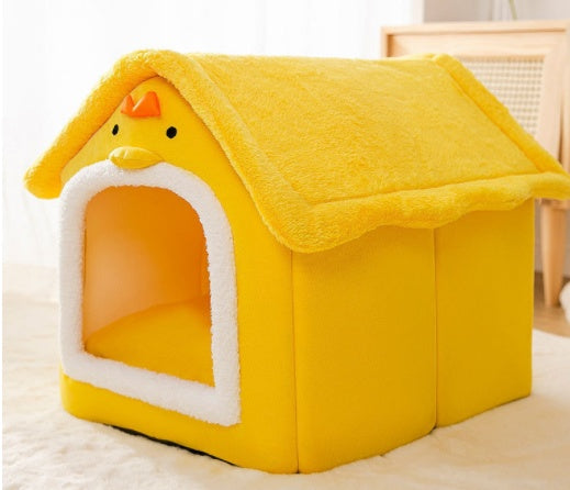 Abri pour animaux de compagnie chaud et durable avec intérieur en peluche