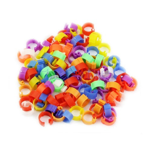 Set of Numbered Chicken Leg Bands with different colors