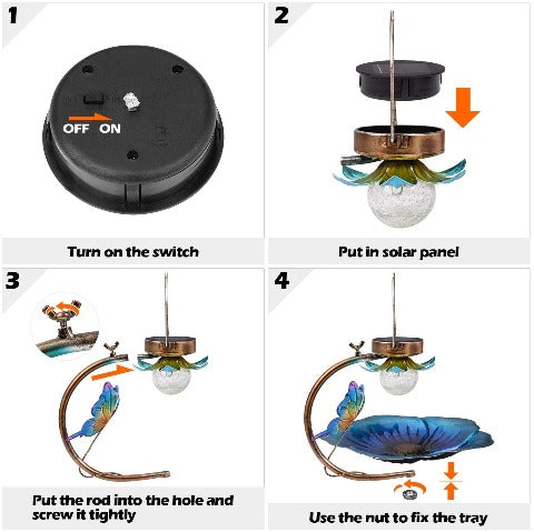 How to assemble the Beautiful Solar Energy Bird Feeder