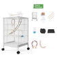 Deluxe Parrot Bird Cage with Feeder Toy and Breeding Box