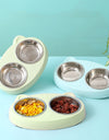 CatEase Double Bowl Feeding Station