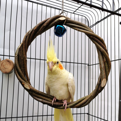 Anneau à mâcher en rotin pour oiseaux