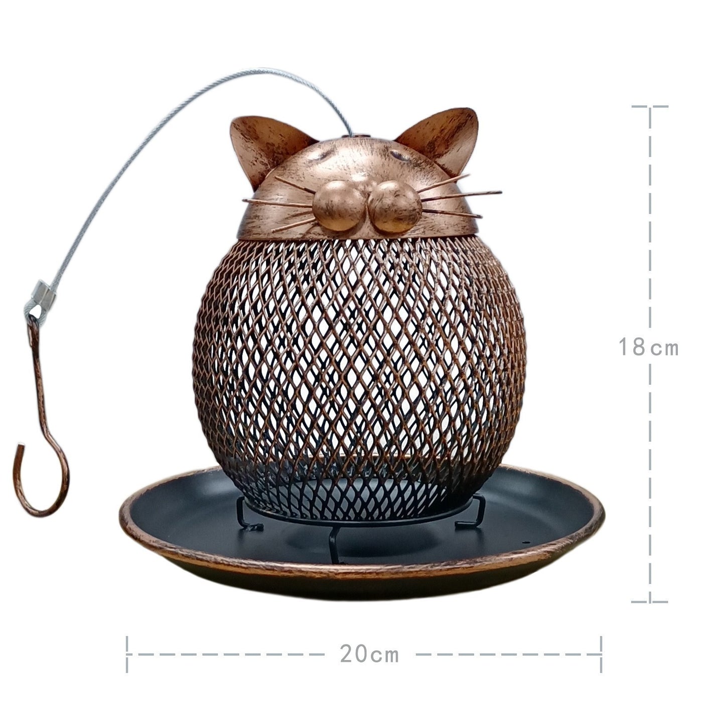 Vintage Cat-Shaped Bird Feeder