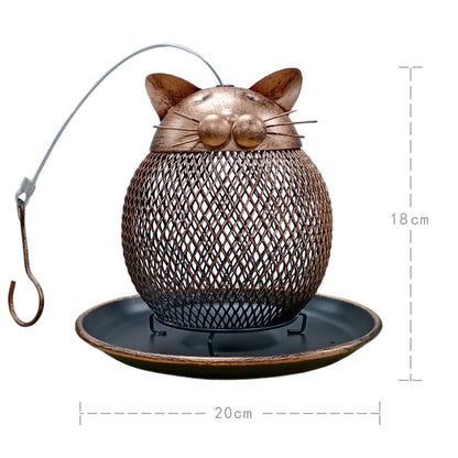 Vintage Cat-Shaped Bird Feeder