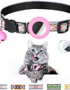 Pink Fabulous Geometric Pattern Cat Collar With Bell