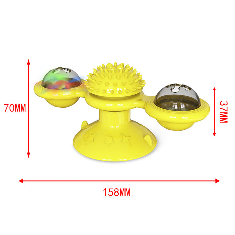 Spin Cat Toy - Interactive Suction Windmill