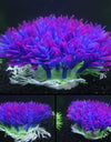 Purple Round Grass Aquarium Decoration