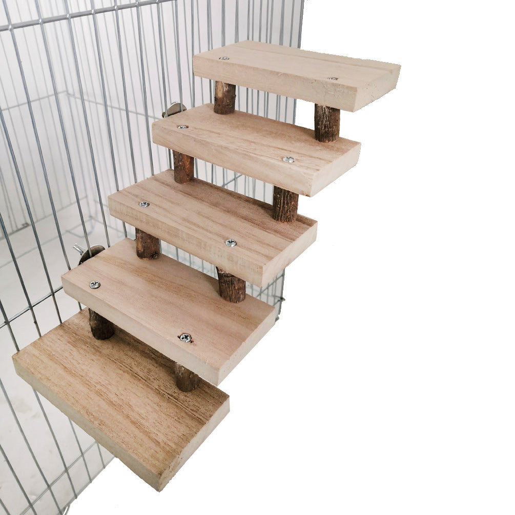 Log Stairs Bird Toy