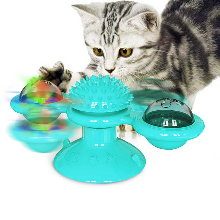 Spin Cat Toy - Interactive Suction Windmill