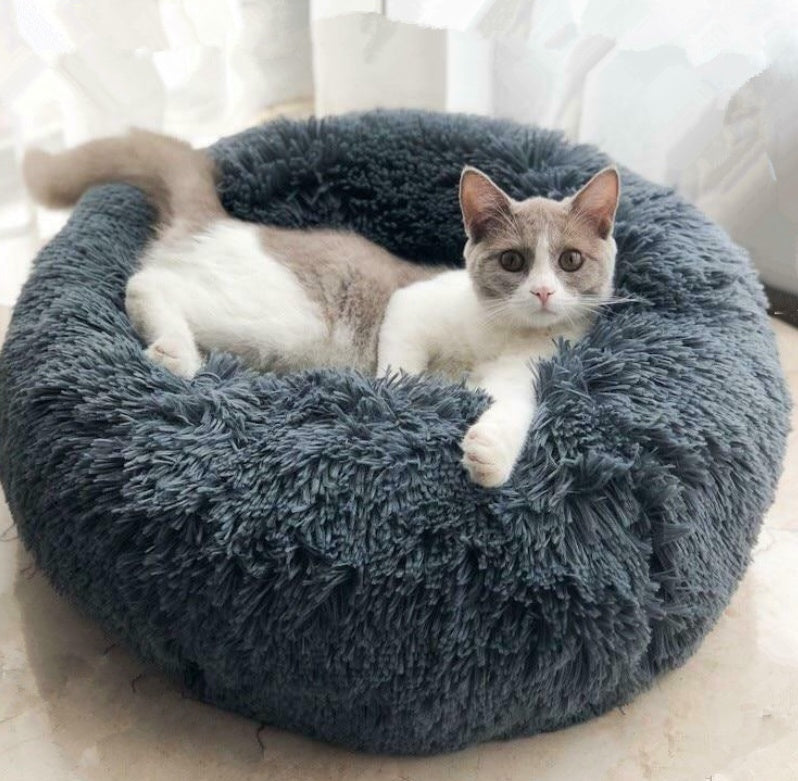 Calming Plush Cat Bed