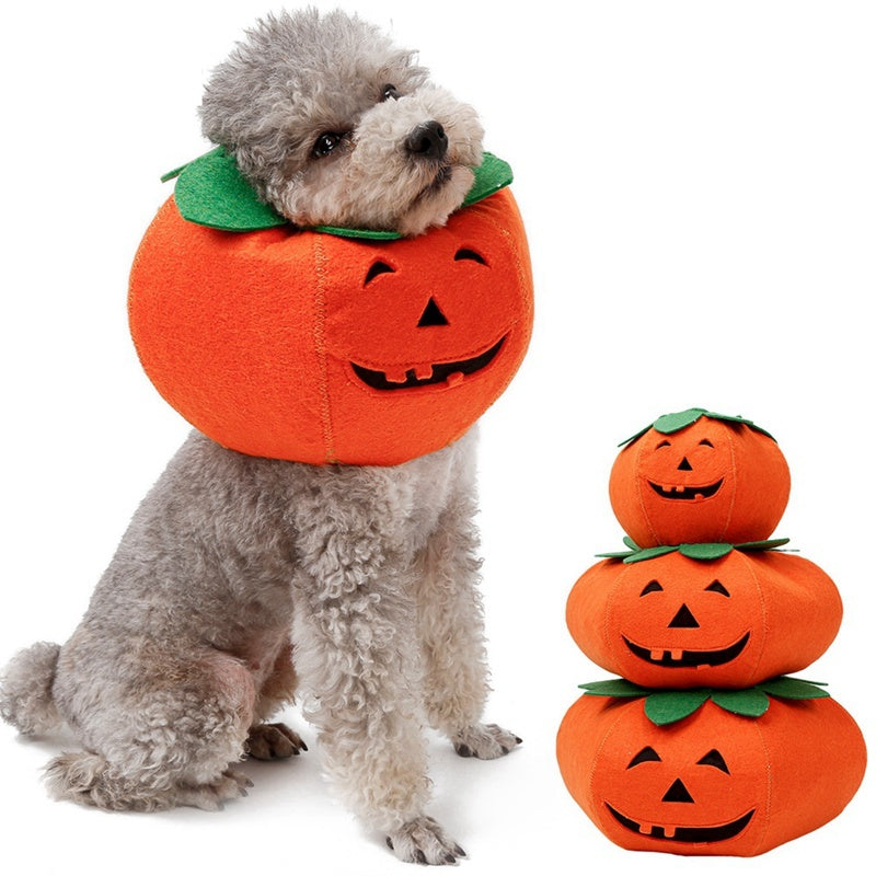 Halloween Pumpkin Pet Collar - Cute Cosplay Accessory