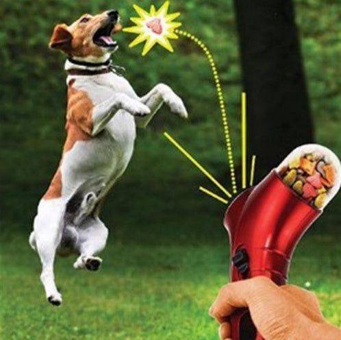 Catapulte pour nourriture pour animaux de compagnie, jouet amusant pour chien