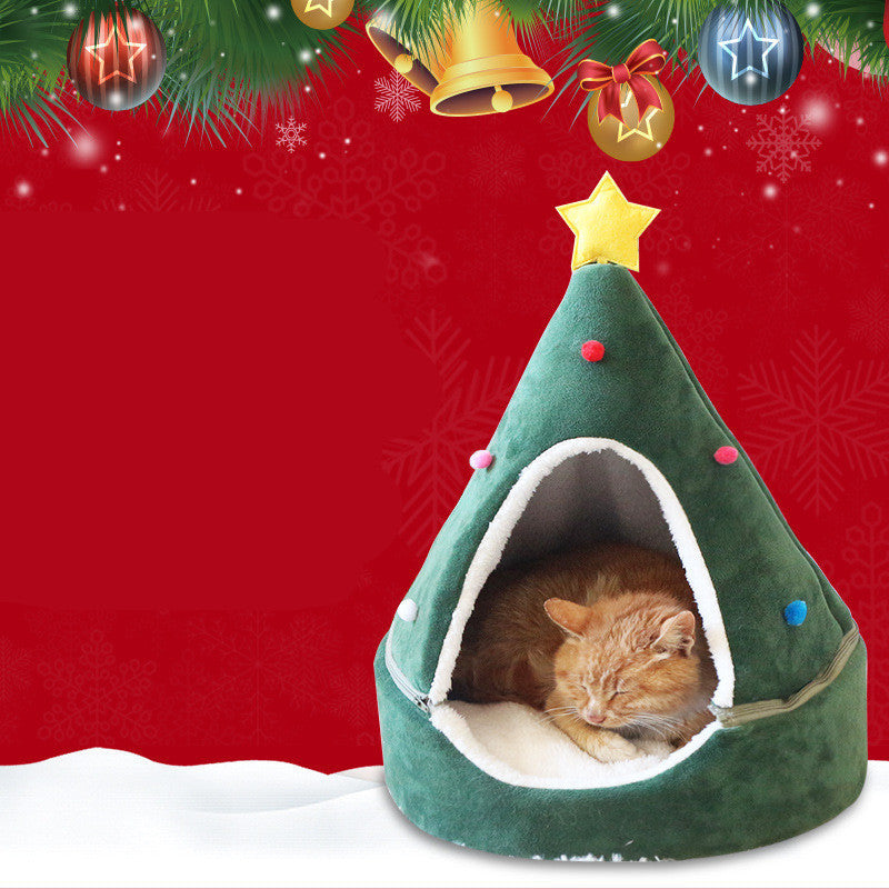 Christmas Tree Cat Nest