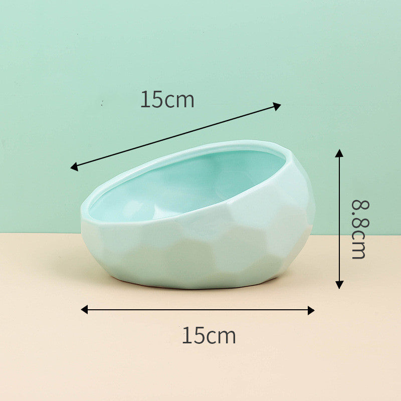 Elegant Ceramic Cat Bowl Set