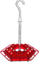 Hanging Red Hexagonal Hummingbird Feeder