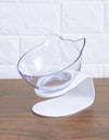 Cat Head Transparent Double Bowl