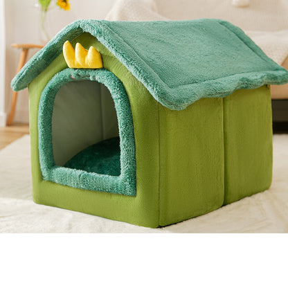 Abri pour animaux de compagnie chaud et durable avec intérieur en peluche