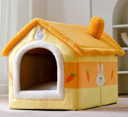 Warm and Durable Pet Shelter with Plush Interior