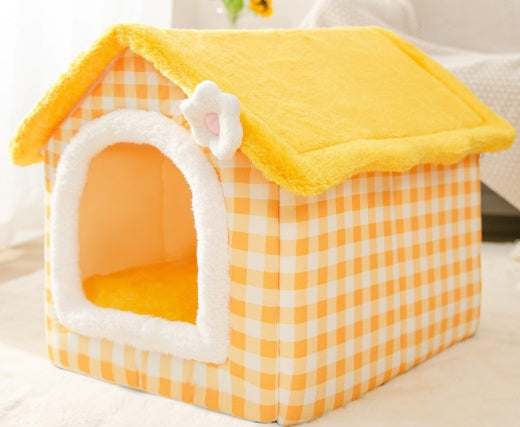 Warm and Durable Pet Shelter with Plush Interior