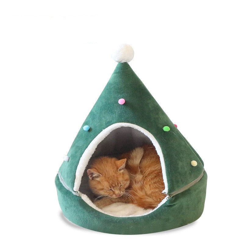 Christmas Tree Cat Nest