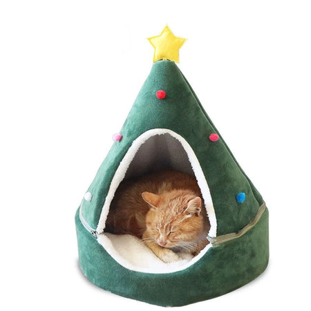 Christmas Tree Cat Nest