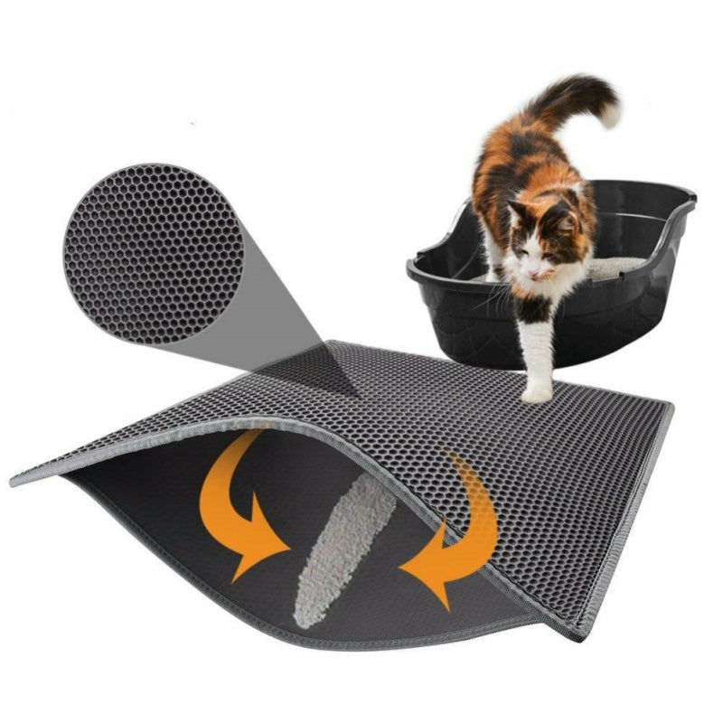 Honeycomb Cat Litter Mat: Leak-Proof Protection