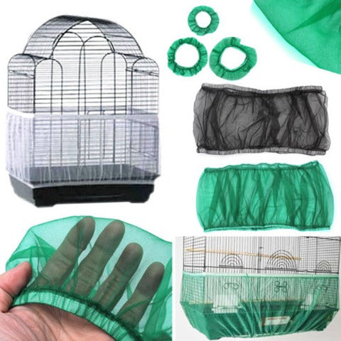 Mesh Spill-Proof Cover for Bird Cages