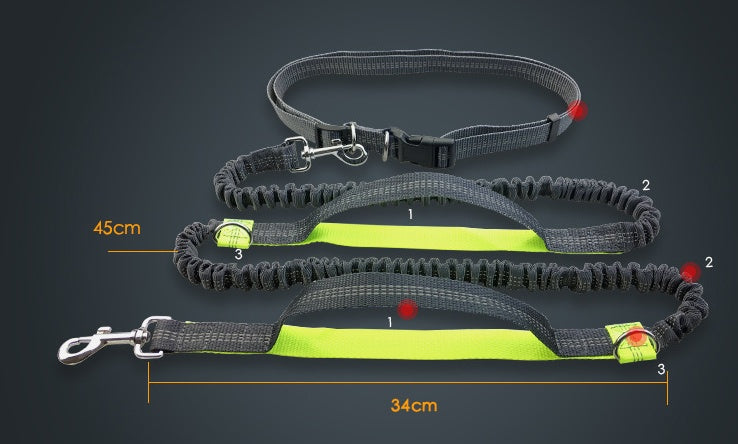 Multi-Function Running Reflective Pull Leash