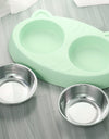 CatEase Double Bowl Feeding Station