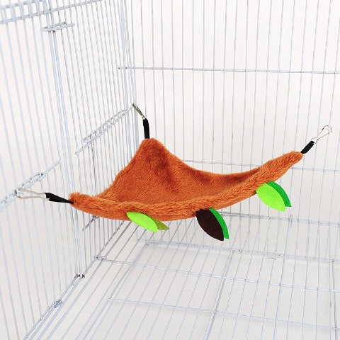 Plush toy hamster tree: triangle hammock