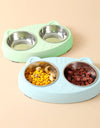 CatEase Double Bowl Feeding Station