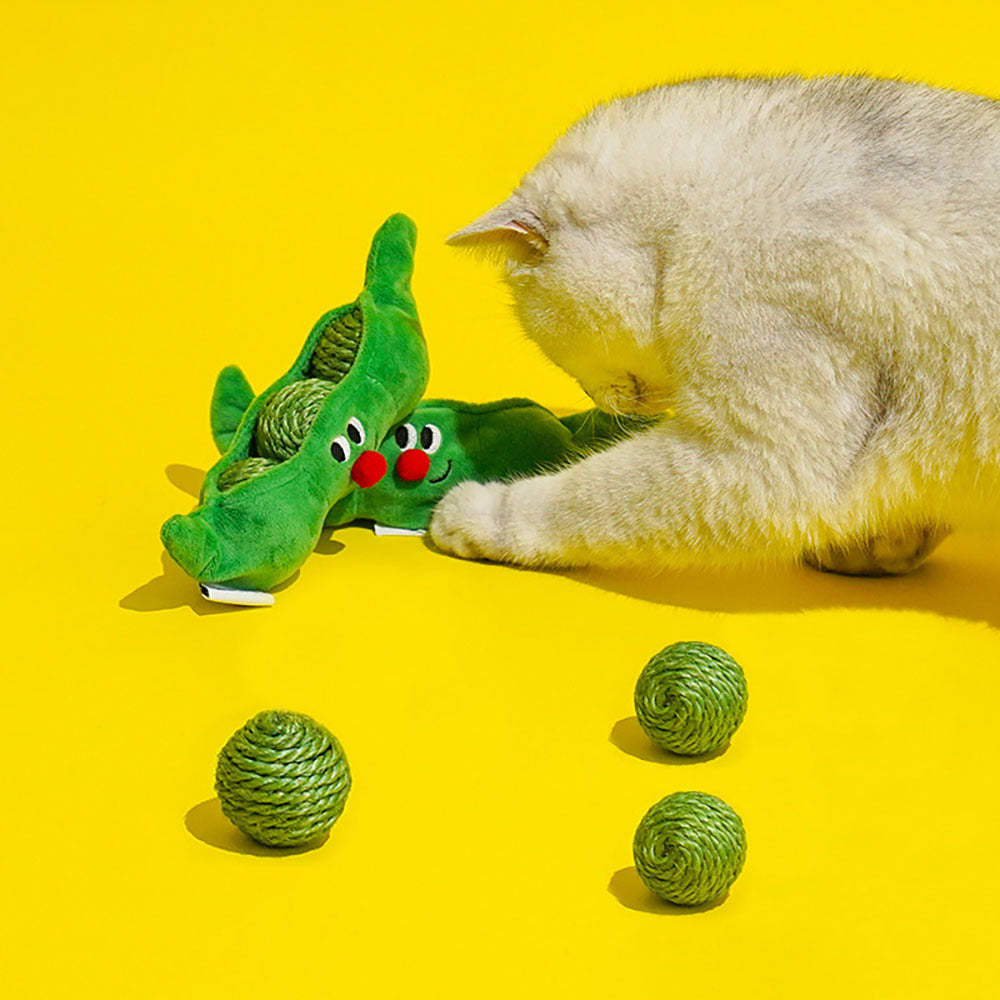 Pea Pod Cat Toy Set with Sound