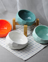 Elegant Ceramic Cat Bowl Set