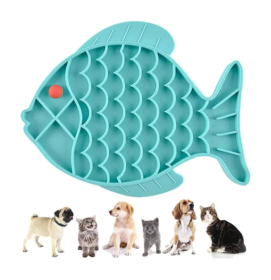 Fish-Shaped Slow Feeding Tray for Cats