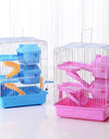 Luxurious Three-storey Hamster Villa Cage: blue and pink