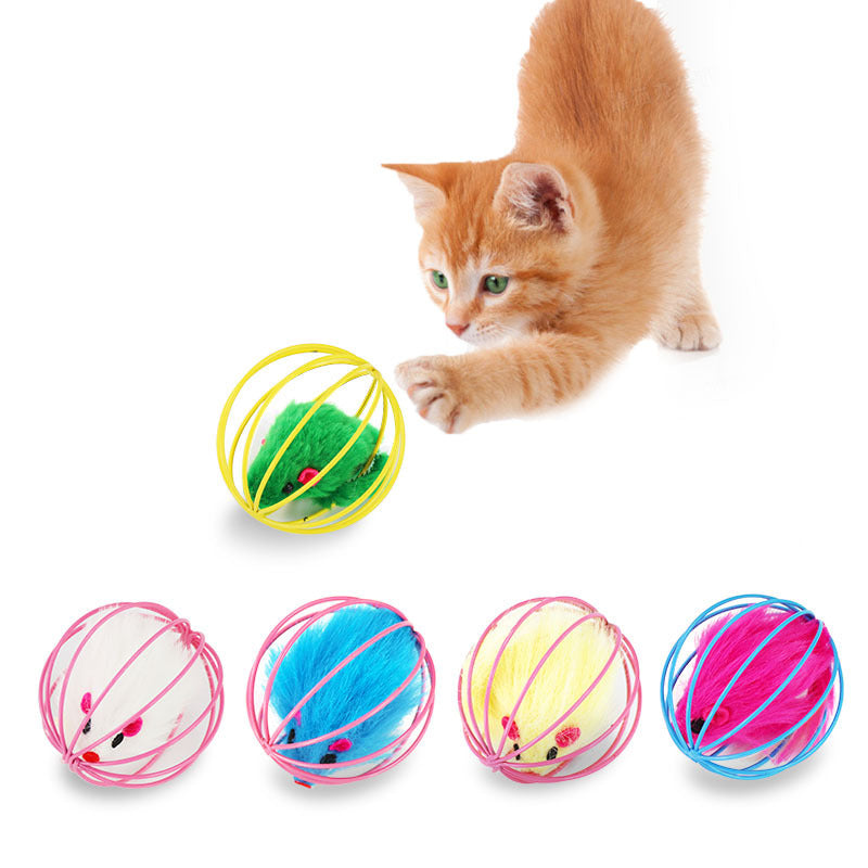 Colorful Cage Mouse Cat Toy