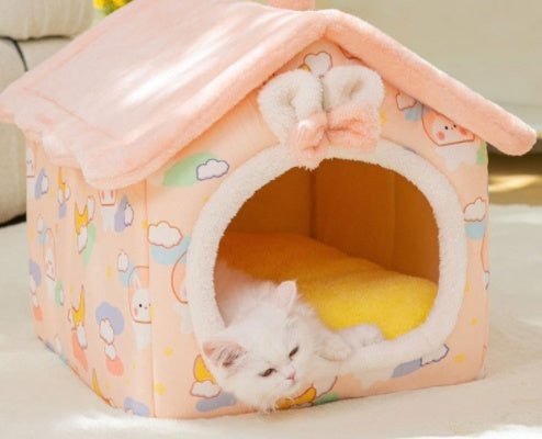 Warm and Durable Pet Shelter with Plush Interior