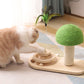 Wooden Cat Tower with Roller Toy and Ball