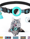 Green Fabulous Geometric Pattern Cat Collar With Bell