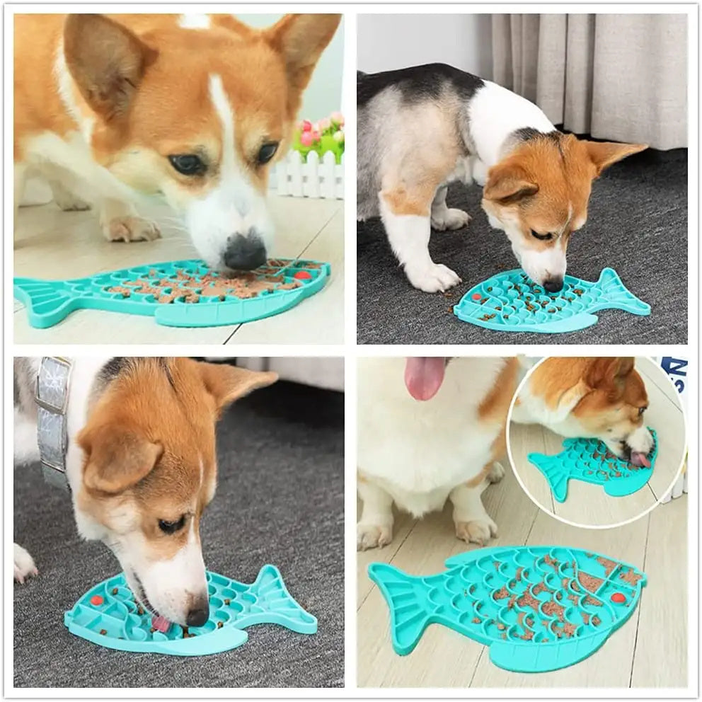 Fish-Shaped Slow Feeding Tray