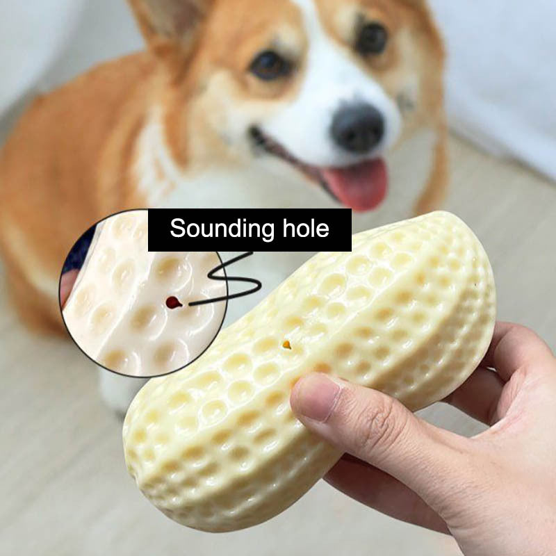 Peanut-Shaped Squeaky Dog Toy