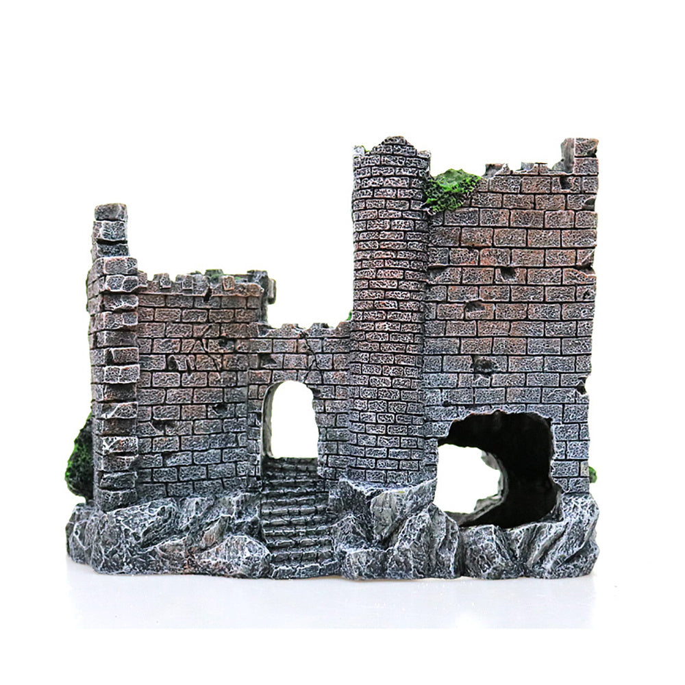 European Retro Castle Fish Tank Ornament