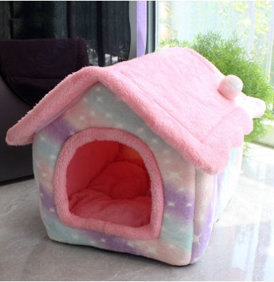 Abri pour animaux de compagnie chaud et durable avec intérieur en peluche