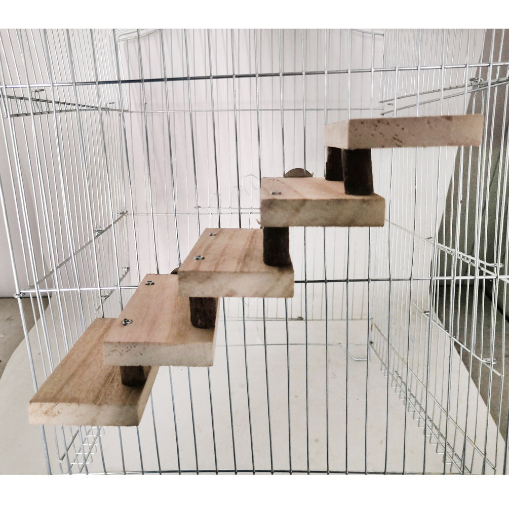 Log Stairs Bird Toy