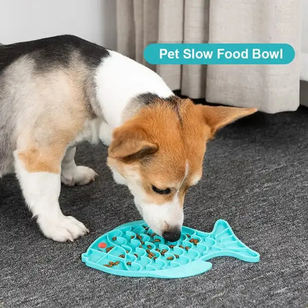 Fish-Shaped Slow Feeding Tray