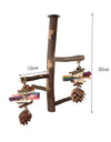 Parrot Bird Wood Stand Pole Toy